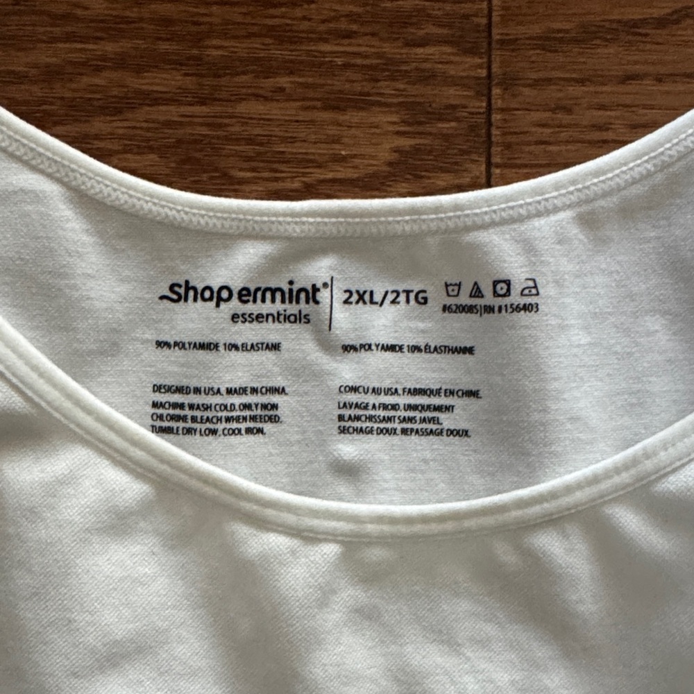 NWOT Shapermint White Tank Top 2x - Picture 2 of 5